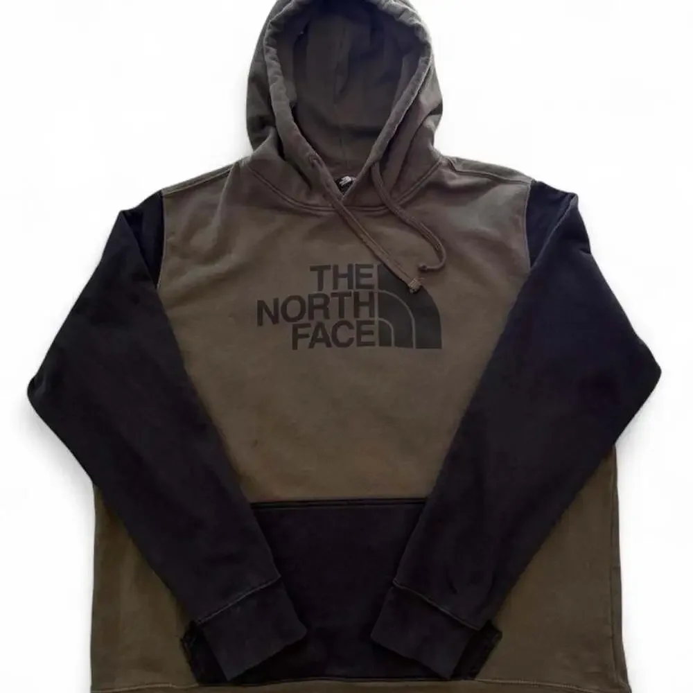 The North Face Colorblock Hoodie Olive Green Black XL